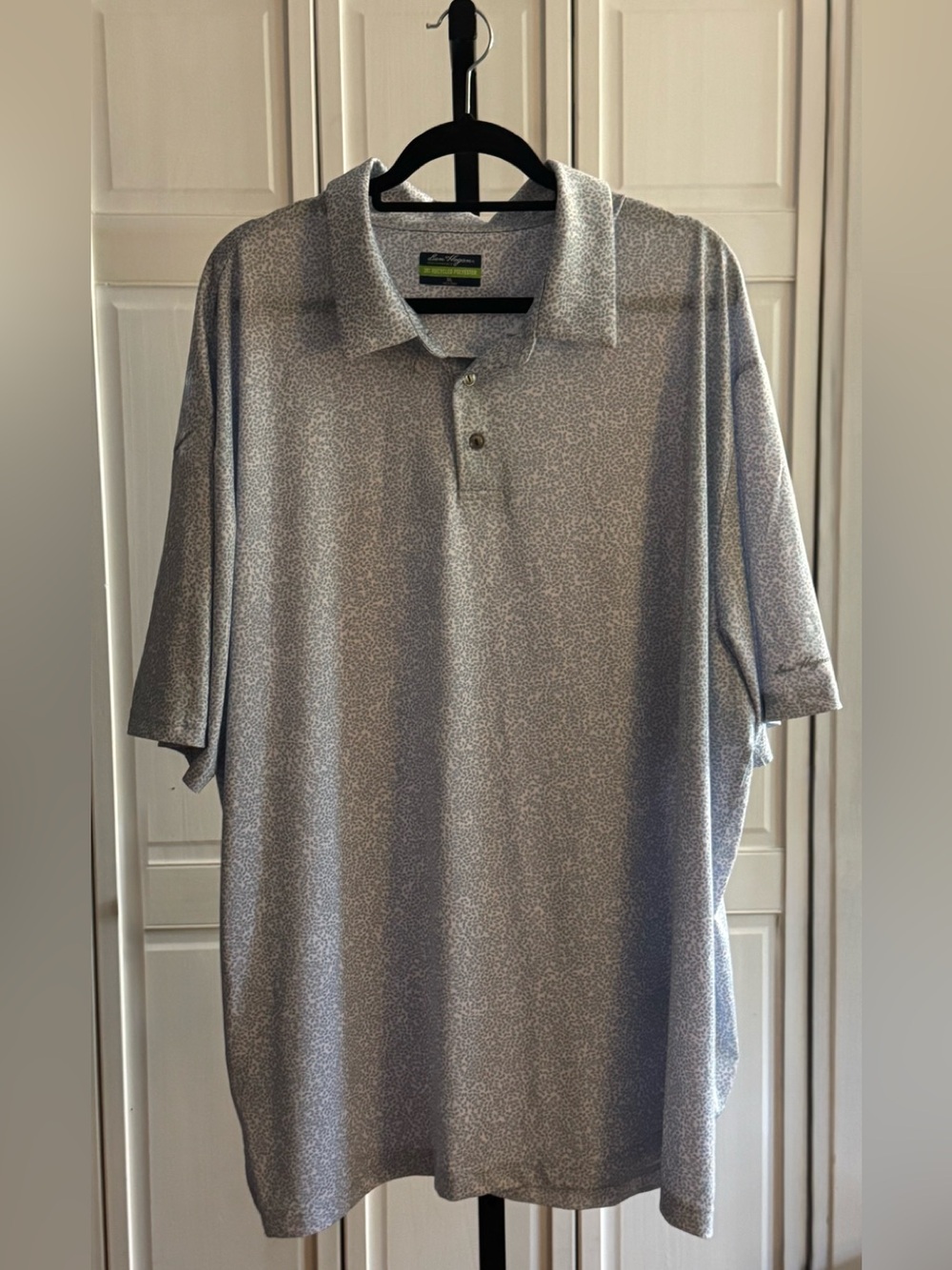 Hogan Light Gray Microprint Polo